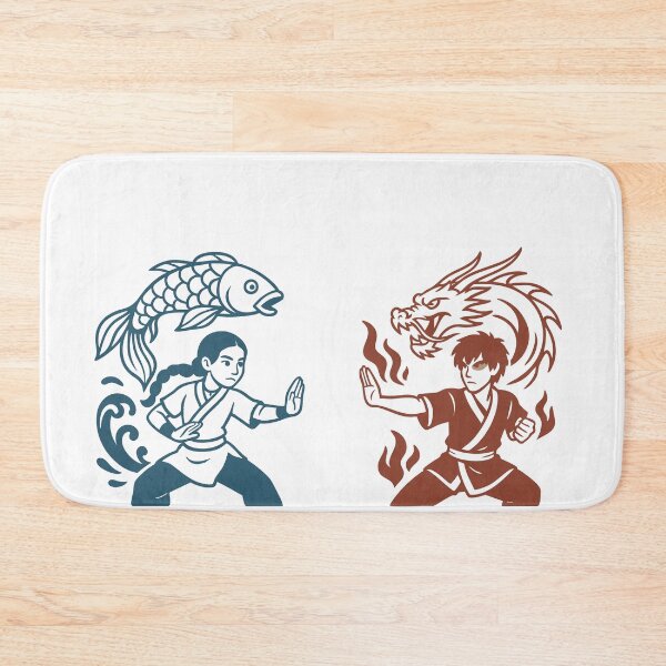 Item preview, Avatar Katara and Zuko - Water vs Fire Art - avatar the last airbender designed and sold by EsoKafi Design.