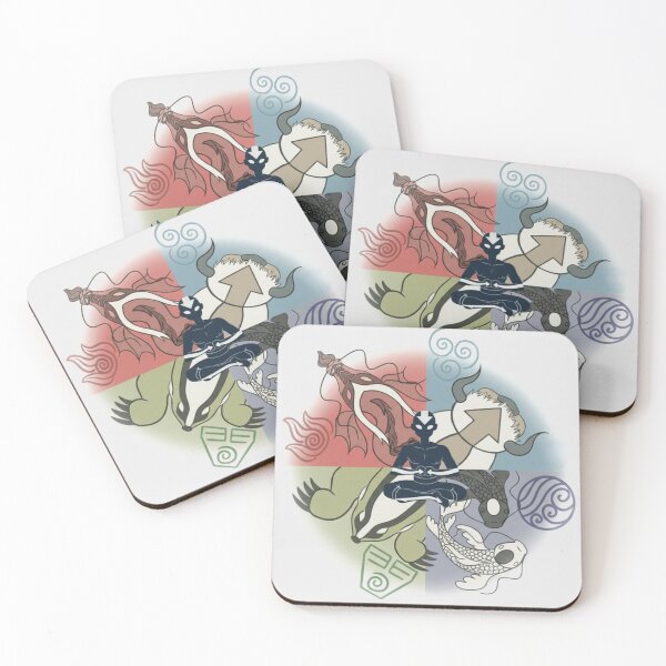 Item preview, Avatar Aang Meditation - Four Elements Spirit Animals - avatar the last airbender designed and sold by EsoKafi Design.