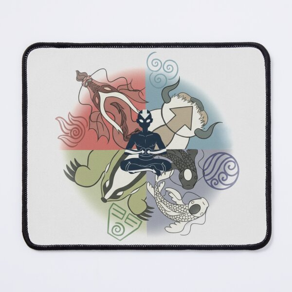 Item preview, Avatar Aang Meditation - Four Elements Spirit Animals - avatar the last airbender designed and sold by EsoKafi Design.