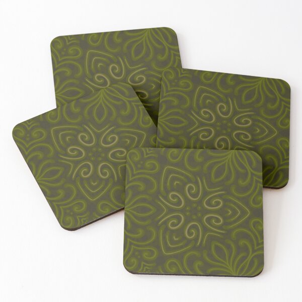 Item preview, Abstract Coral - Olive designed and sold by Dawn Anthes.