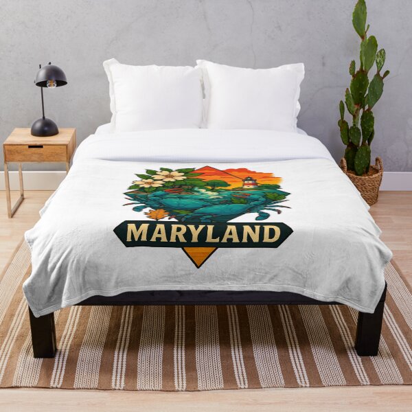 Item preview, Maryland bay and blue crab art design designed and sold by Ahau Designs.