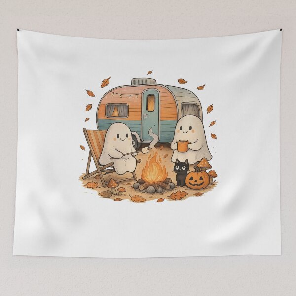 Item preview, Retro Cute Ghost Halloween designed and sold by Kristermoller.