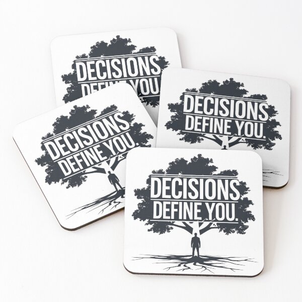 Item preview, Decisions Define You – Minimalist Bold Typography Design designed and sold by Irene Catchmind.