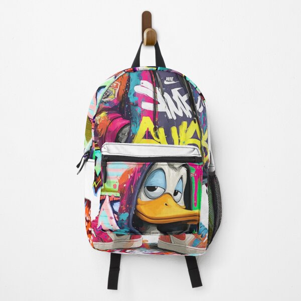 Item preview, Artistic Character Duck Wearing Graffiti Hoodie with Colorful Sneakers and Background designed and sold by KanDa-Shop.