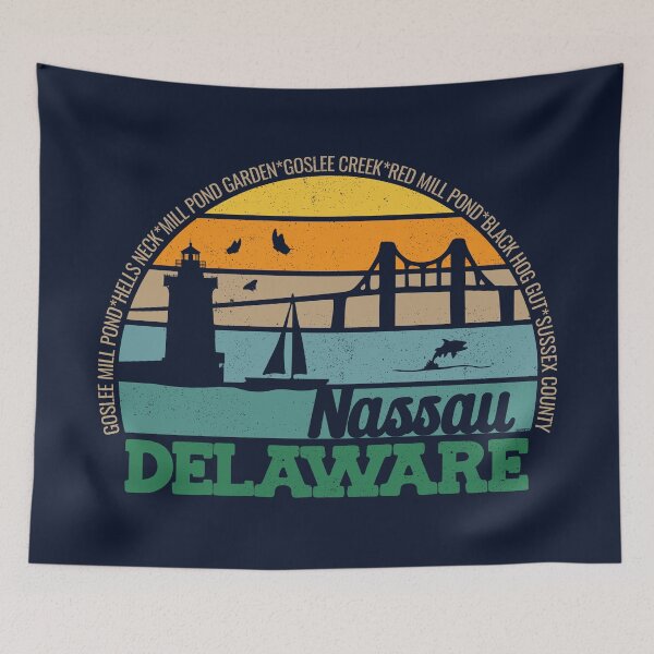 Item preview, Nassau Delaware Retro Sunset Local Pride Logo  designed and sold by CRHPOD20.