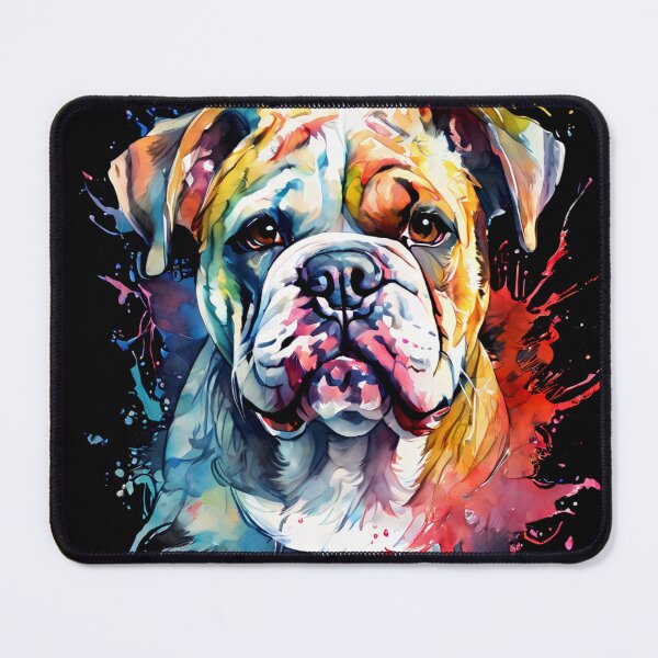 Item preview, Colorful Bulldog with Splashes designed and sold by Wags & Tails.