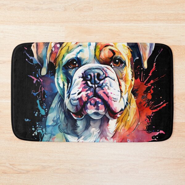 Item preview, Colorful Bulldog with Splashes designed and sold by Wags & Tails.