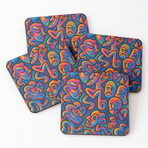Item preview, Neon Crowd: Faces of Emotion designed and sold by ZicoGallery.