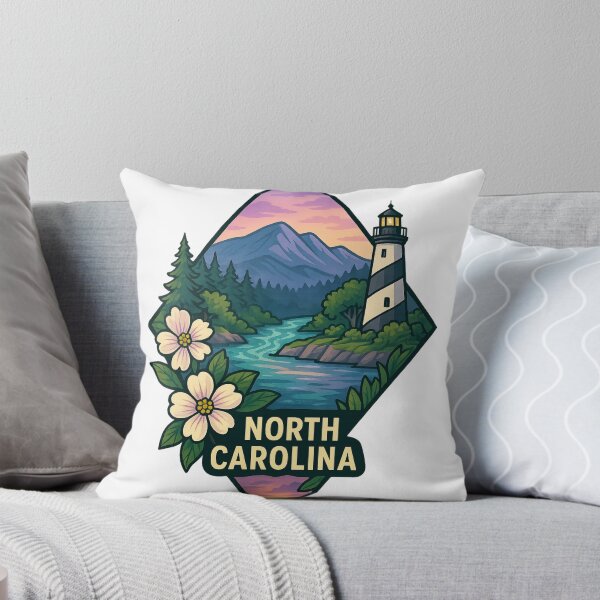 Item preview, North Carolina diseño artístico montañas y faro costero designed and sold by Ahau Designs.