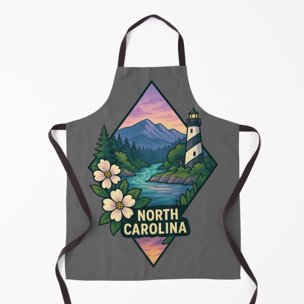 Item preview, North Carolina artistic design mountains and coastal lighthouse designed and sold by Ahau Designs.