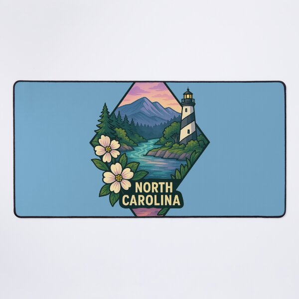 Item preview, North Carolina artistic design mountains and coastal lighthouse designed and sold by Ahau Designs.