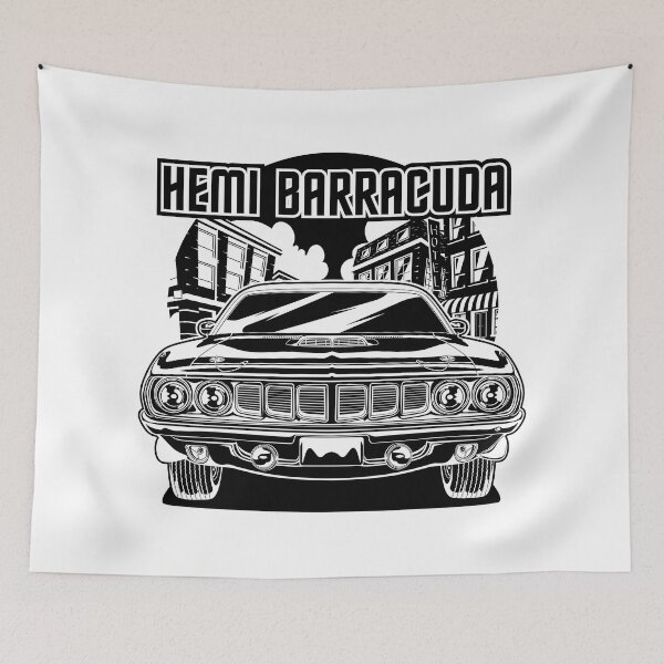 Item preview, Hemi Barracuda - Impresión negra designed and sold by RAS-77.