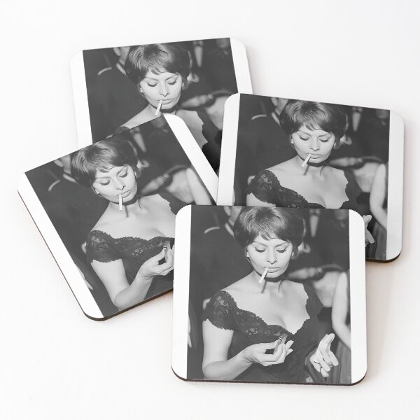 Item preview, Natural Passionate Joy Acting Sexy Beauty Sophia Loren Smoking Gift Movie Fans designed and sold by MaximFashionAr.