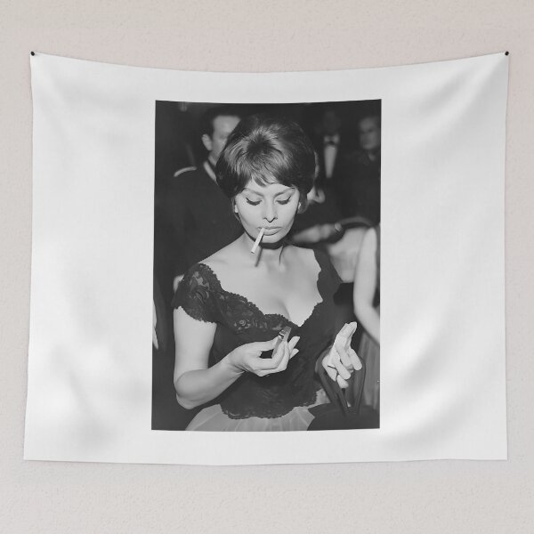 Item preview, Natural Passionate Joy Acting Sexy Beauty Sophia Loren Smoking Gift Movie Fans designed and sold by MaximFashionAr.