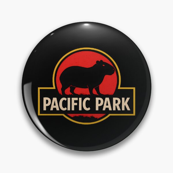 Item preview, Capybara Pacific Park Parody – Calm Dino Emblem designed and sold by H Jonas.