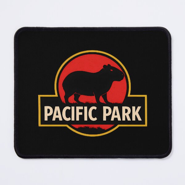 Item preview, Capybara Pacific Park Parody – Calm Dino Emblem designed and sold by H Jonas.