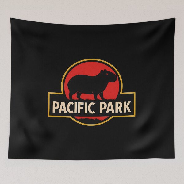 Item preview, Capybara Pacific Park Parody – Calm Dino Emblem designed and sold by H Jonas.