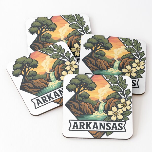 Item preview, Arkansas artistic design mountains and apple blossoms designed and sold by Ahau Designs.