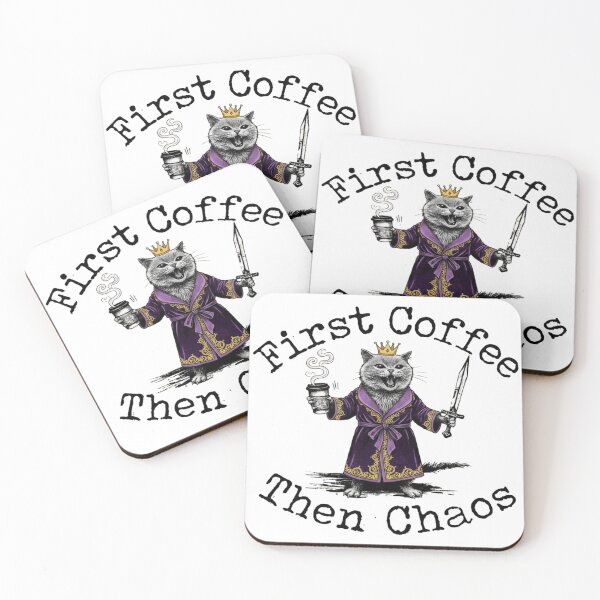 Item preview, Coffee Funny, First Coffee Then Chaos Coffee Funny designed and sold by clintang.