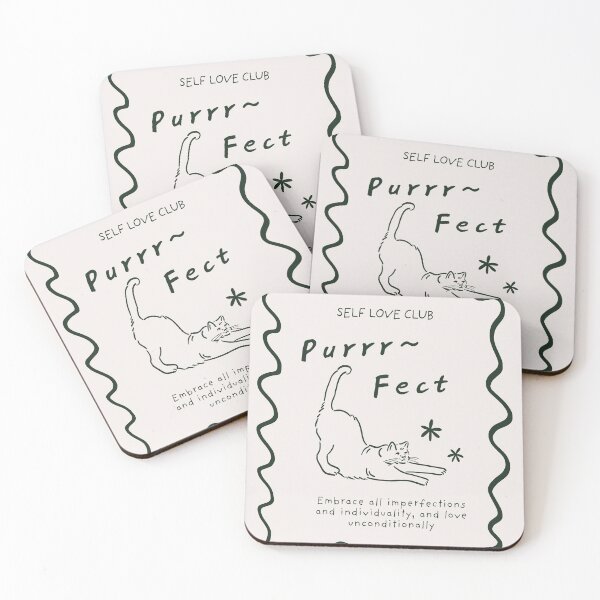 Item preview, Embrace all Purrfect Imperfections — Cat Affirmation for Self-Love designed and sold by SmolSummer.Homie.