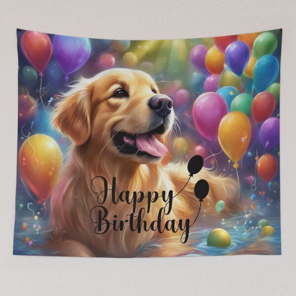 Item preview, Golden Retriever Birthday Celebration designed and sold by Wags & Tails.