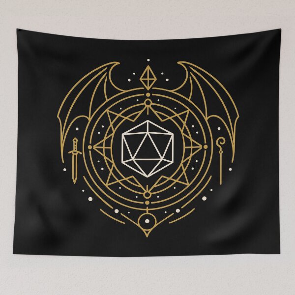 Item preview, Dragon Wings Sacred Geometry D20 Dice Esoteric Tabletop RPG designed and sold by pixeptional.