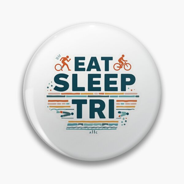 Item preview, Eat, Sleep, TRI – Funny Triathlon Sticker designed and sold by Triathlongram.