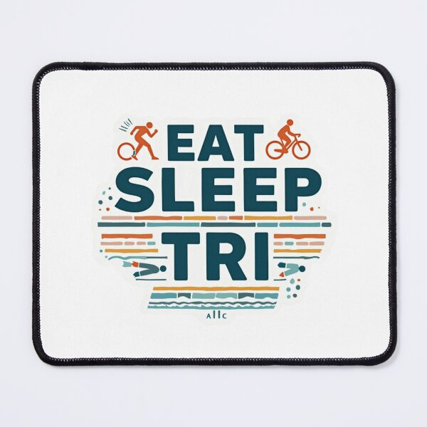Item preview, Eat, Sleep, TRI – Funny Triathlon Sticker designed and sold by Triathlongram.