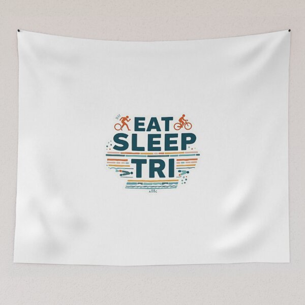Item preview, Eat, Sleep, TRI – Funny Triathlon Sticker designed and sold by Triathlongram.