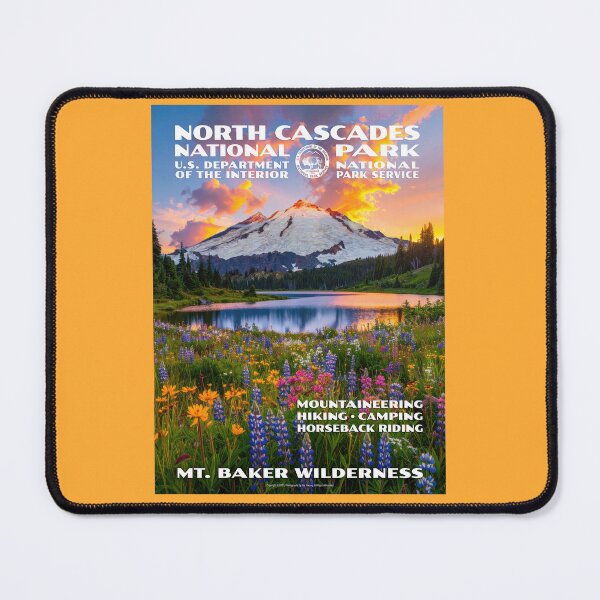Item preview, Vintage WPA-Style North Cascades Park Poster - Mt. Baker designed and sold by travelwitheric.