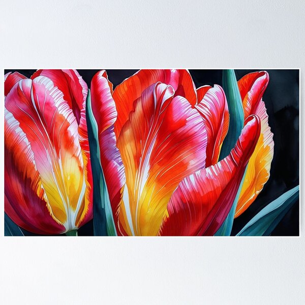 Item preview, Flaming Parrot Tulip designed and sold by BYnomi.
