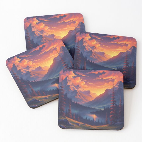 Item preview, Mountain Valley Sunset designed and sold by RisingWolfStudio.