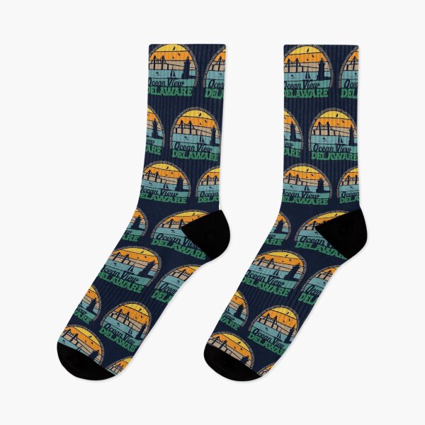 Item preview, Ocean View Delaware Retro Sunset Local Pride Logo  designed and sold by CRHPOD20.