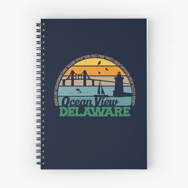 Item preview, Ocean View Delaware Retro Sunset Local Pride Logo  designed and sold by CRHPOD20.