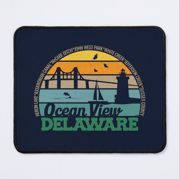 Item preview, Ocean View Delaware Retro Sunset Local Pride Logo  designed and sold by CRHPOD20.