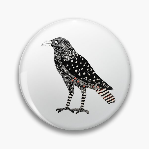 Item preview, Folk Art Crow with Stars – Whimsical Hand-Drawn Bird Illustration designed and sold by MindFulStudios.