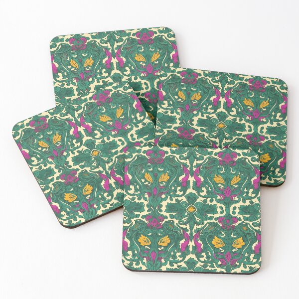 Item preview, Pink, Green Yellow White, Multicolor, tesselate, kaleidoscope, Diagonal Repeated Hexagonal Pattern Textures designed and sold by Digital-Davinci.