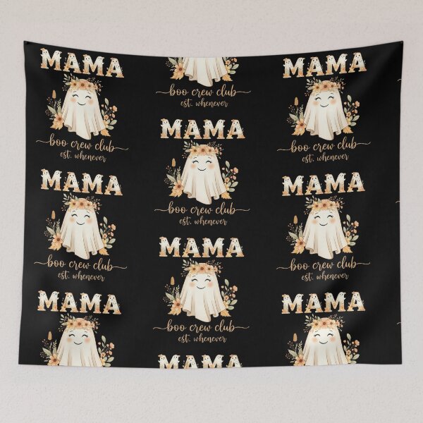 Item preview, Mama Boo Crew Club Cute Ghost Floral Halloween designed and sold by THIENVT.