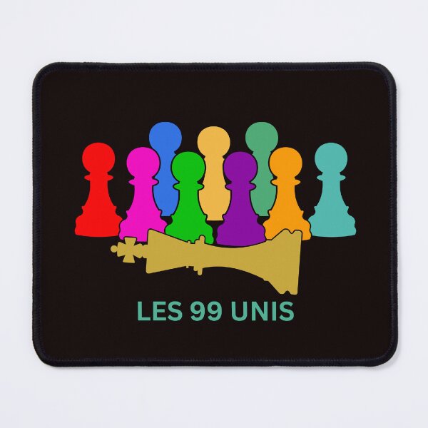 Item preview, The 99 United (French (Français))- Worldwide Unity of the 99% (Multi-color Pawns w/ Gold King)  designed and sold by  The 99 United.