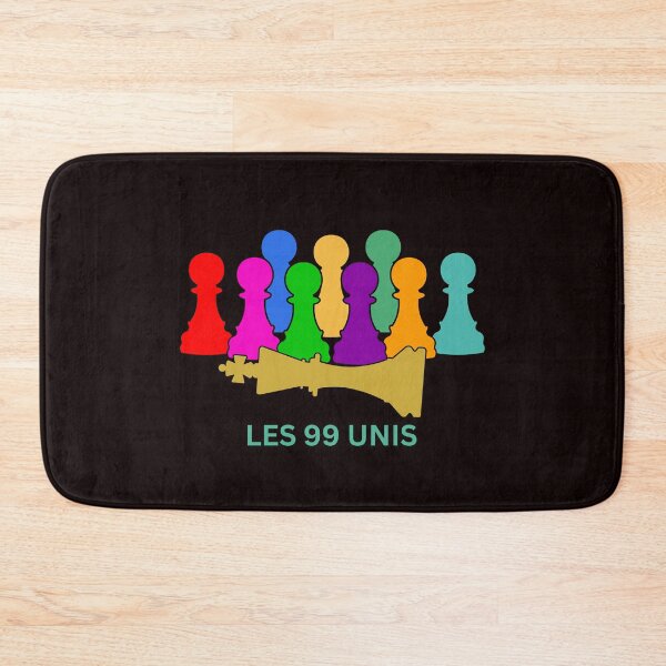 Item preview, The 99 United (French (Français))- Worldwide Unity of the 99% (Multi-color Pawns w/ Gold King)  designed and sold by  The 99 United.