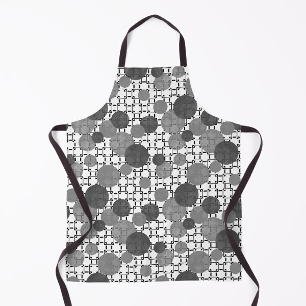 Item preview, Grey colors watercolor polka dots on geometric background  designed and sold by fuzzyfox.