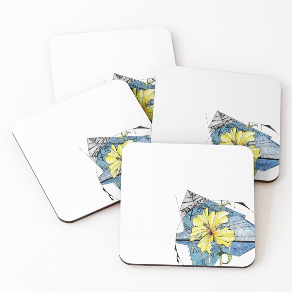 Item preview, Yellow Hibiscus in Geometry designed and sold by murstudio.