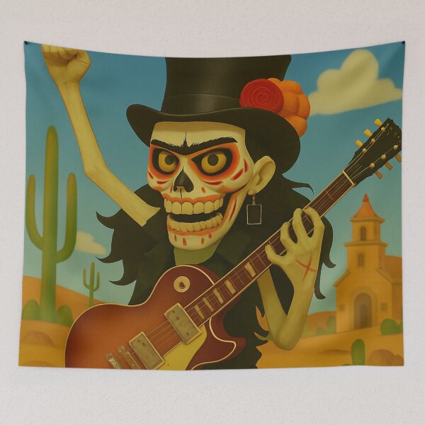 Item preview, skele-Frida playing November rain designed and sold by Slater-Bug.