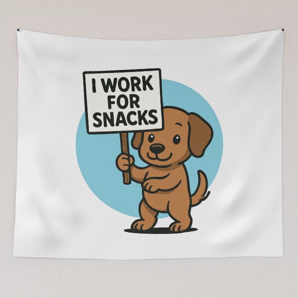 Item preview, Dog protest work joke art designed and sold by Tong4130.