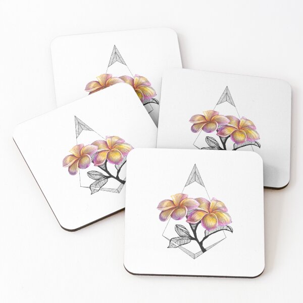 Item preview, Plumeria in Triangles designed and sold by murstudio.