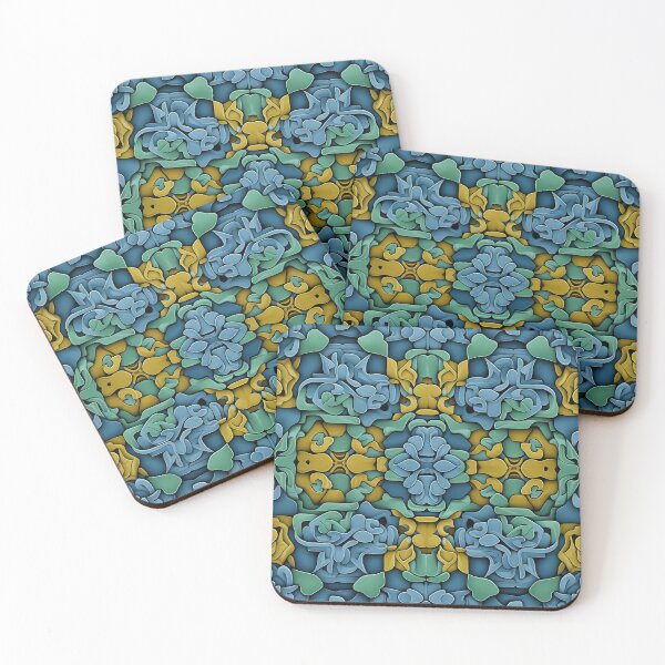 Item preview, Yellow , Blue Background, Regular Repeated Tiles Pattern Textures designed and sold by Digital-Davinci.