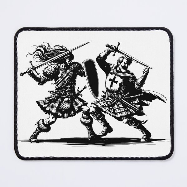 Item preview, Highlander Duel – Celtic Warrior vs Crusader Knight designed and sold by CelticSoulShop.