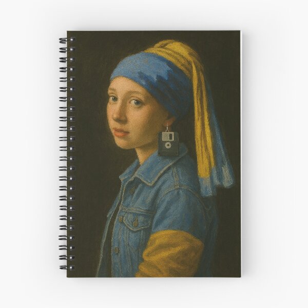 Item preview, Girl with a Floppy Disc Earring designed and sold by Slater-Bug.
