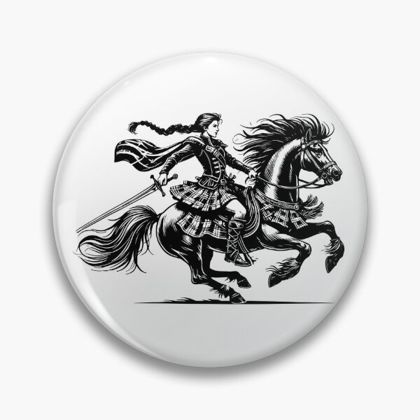 Item preview, Celtic Warrior Woman on Horseback – Highlander Art designed and sold by CelticSoulShop.