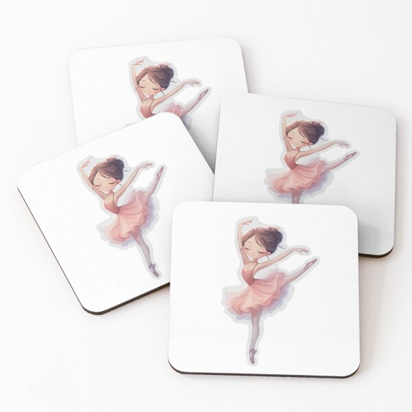 Artikelvorschau, Elegante rosa Ballerina Sticker entworfen und verkauft von Hartfield Press.